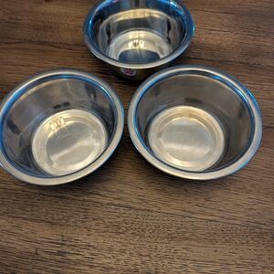Stainless Steel Pet Bowls Set of 3